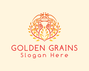 Grains - Herbs Spice Jar logo design