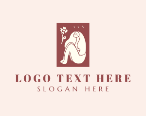 Lingerie - Floral Woman Spa logo design