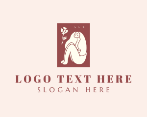 Bare - Floral Woman Spa logo design