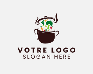 Dish - Vegetarian Meal Restaurant logo design