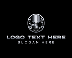 Drill - CNC Industrial Machine logo design