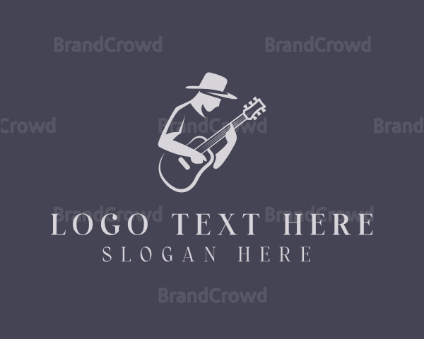 Guitarist Musician Performer Logo