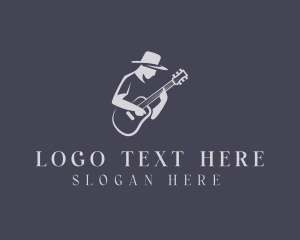 Country Music - Guitarist Musician Performer logo design
