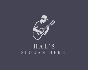 Performer - Guitarist Musician Performer logo design