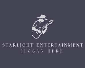 Performer - Guitarist Musician Performer logo design