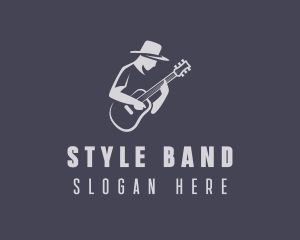 Guitarist Country Music logo design