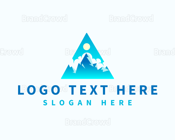 Glacier Mountain Peak Logo