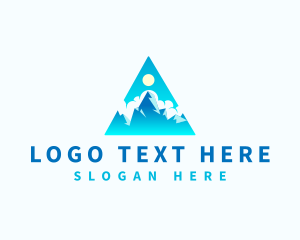 Mountain Range - Glacier Mountain Peak logo design