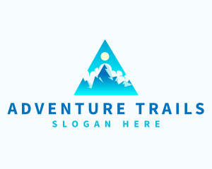 Glacier Mountain Peak logo design