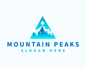 Glacier Mountain Peak logo design