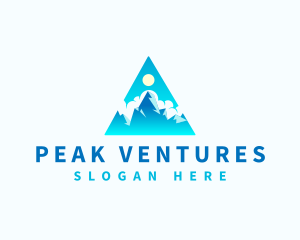 Glacier Mountain Peak logo design