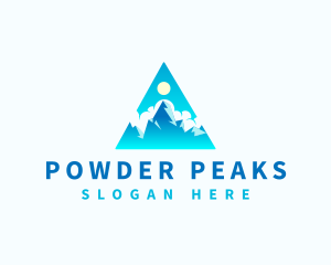 Glacier Mountain Peak logo design