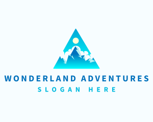 Glacier Mountain Peak logo design