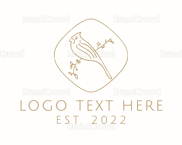 Perched Cardinal Bird Logo