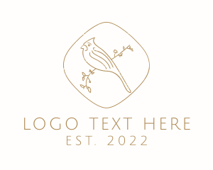 Organic Products - Perched Cardinal Bird logo design