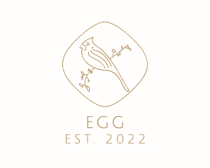 Organic Products - Perched Cardinal Bird logo design