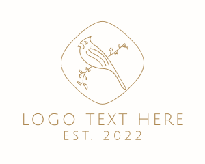 Natural Products - Perched Cardinal Bird logo design