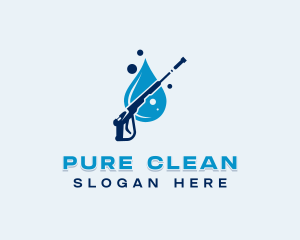 Pressure Washer Droplet logo design