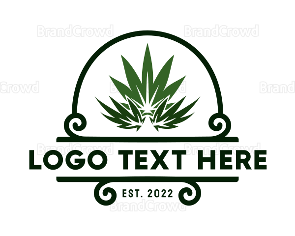 Organic Marijuana Plant Logo