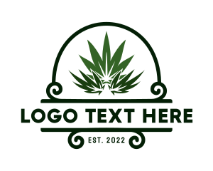 Marijuana - Organic Marijuana Plant logo design