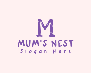 Mum - Handwritten Playful Nursery logo design