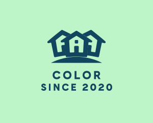 Blue House Neighborhood logo design