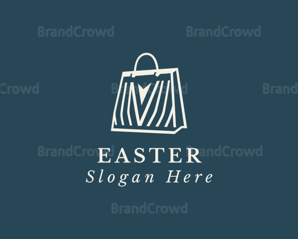 Online Shopping Bag Arrow Logo