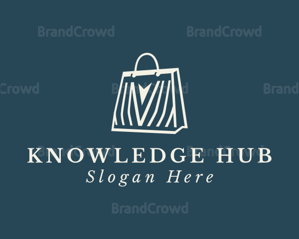 Online Shopping Bag Arrow Logo