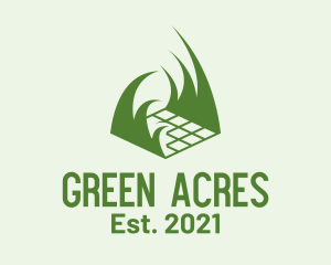 Lawn Grass Tiles logo design