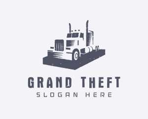 Shipment - Gray Truck Transportation logo design