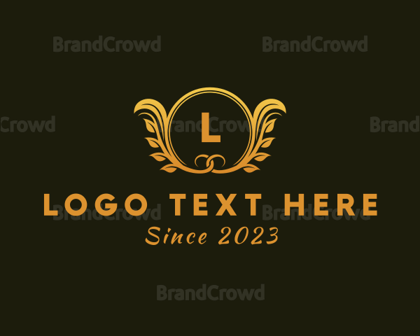 Luxurious Ornamental Leaf Boutique Logo