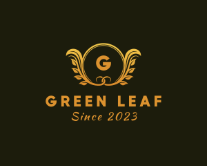 Luxurious Ornamental Leaf Boutique  logo design