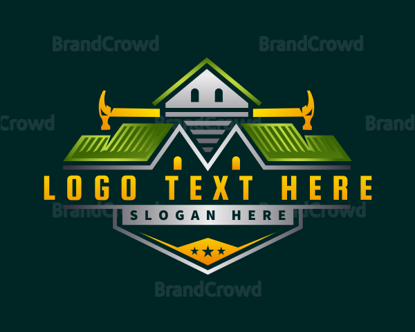 Roof Construction Remodeling Logo