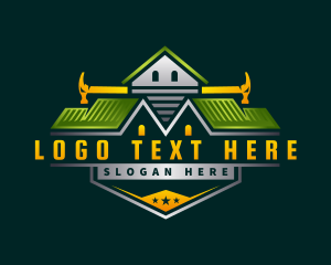 Repair - Roof Construction Remodeling logo design