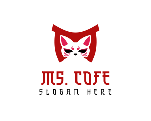 Japanese Fox Letter M logo design