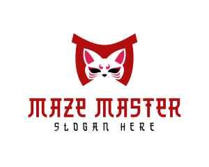 Japanese Fox Letter M logo design