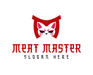 Japanese Fox Letter M logo design