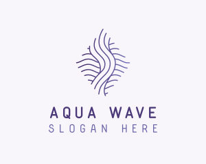 Gradient Fluid Waves logo design