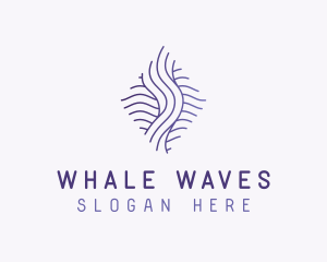 Gradient Fluid Waves logo design