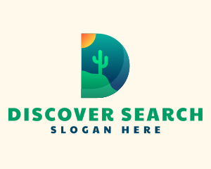 Desert Cactus Sun logo design