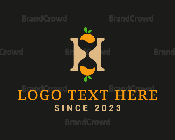 Letter H Hourglass Logo