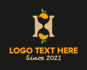 Hourglass - Letter H Hourglass logo design