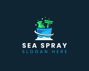 Cleaning Bucket Sanitation logo design