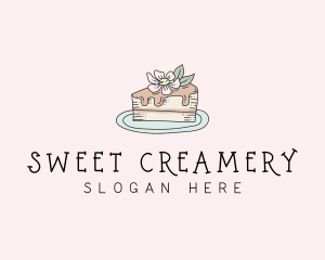 Cake Flower Sweet logo design