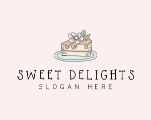 Cake Flower Sweet logo design