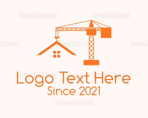 Orange Crane Contractor Logo