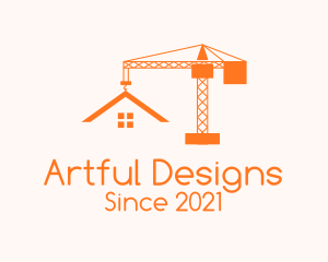 Orange Crane Contractor  logo design