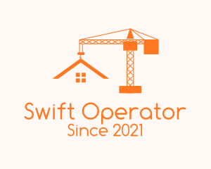 Orange Crane Contractor  logo design