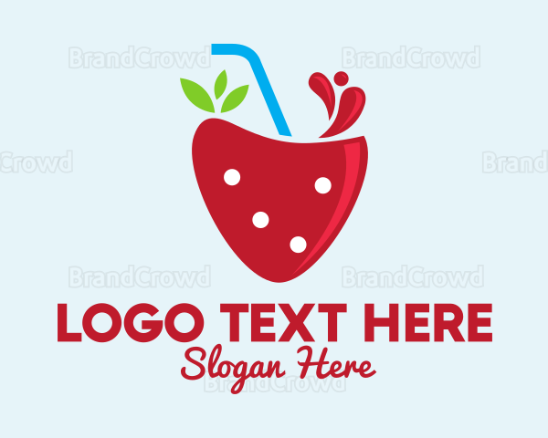 Fresh Strawberry Juice Logo