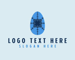 Easter Egg Hunt - Decorative Egg Pattern logo design